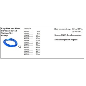 Slange 1/2" 80 bar 25 m Easy-Flow